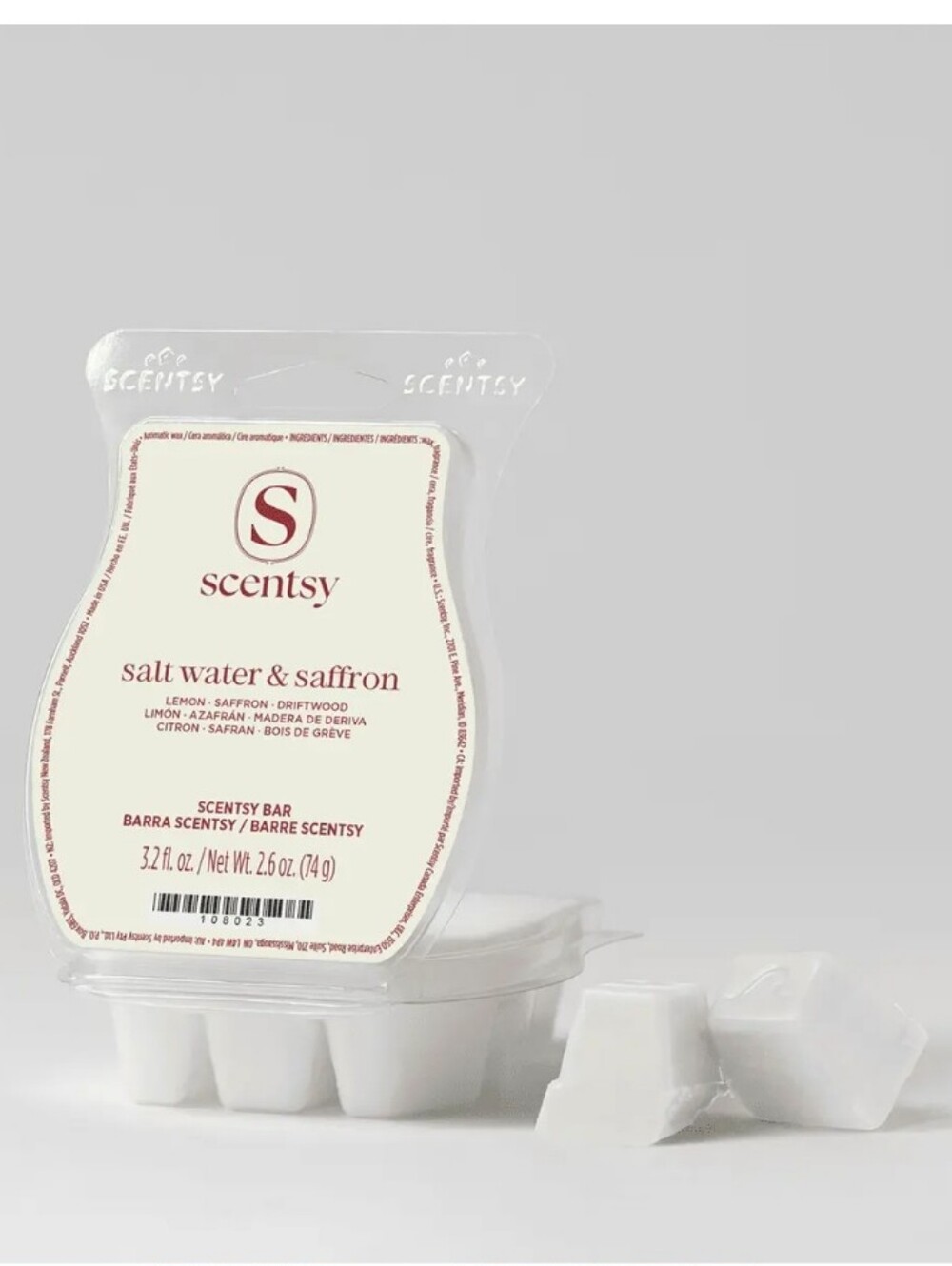 Scentsy Salt Water & Saffron Wax Bar - White